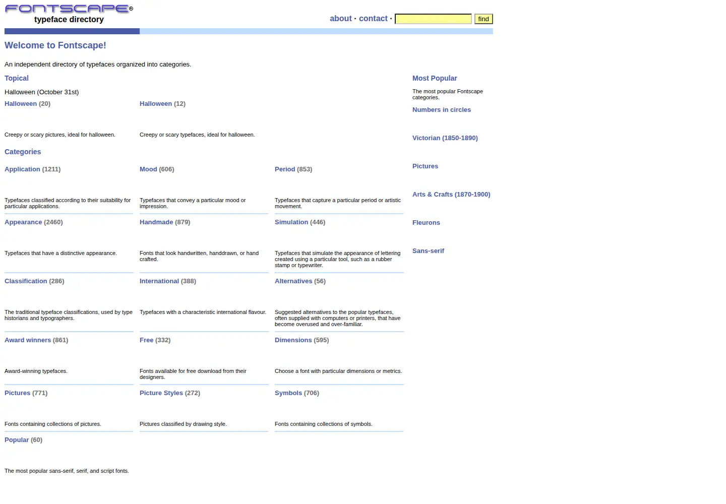 Screenshot of fontscape.com
