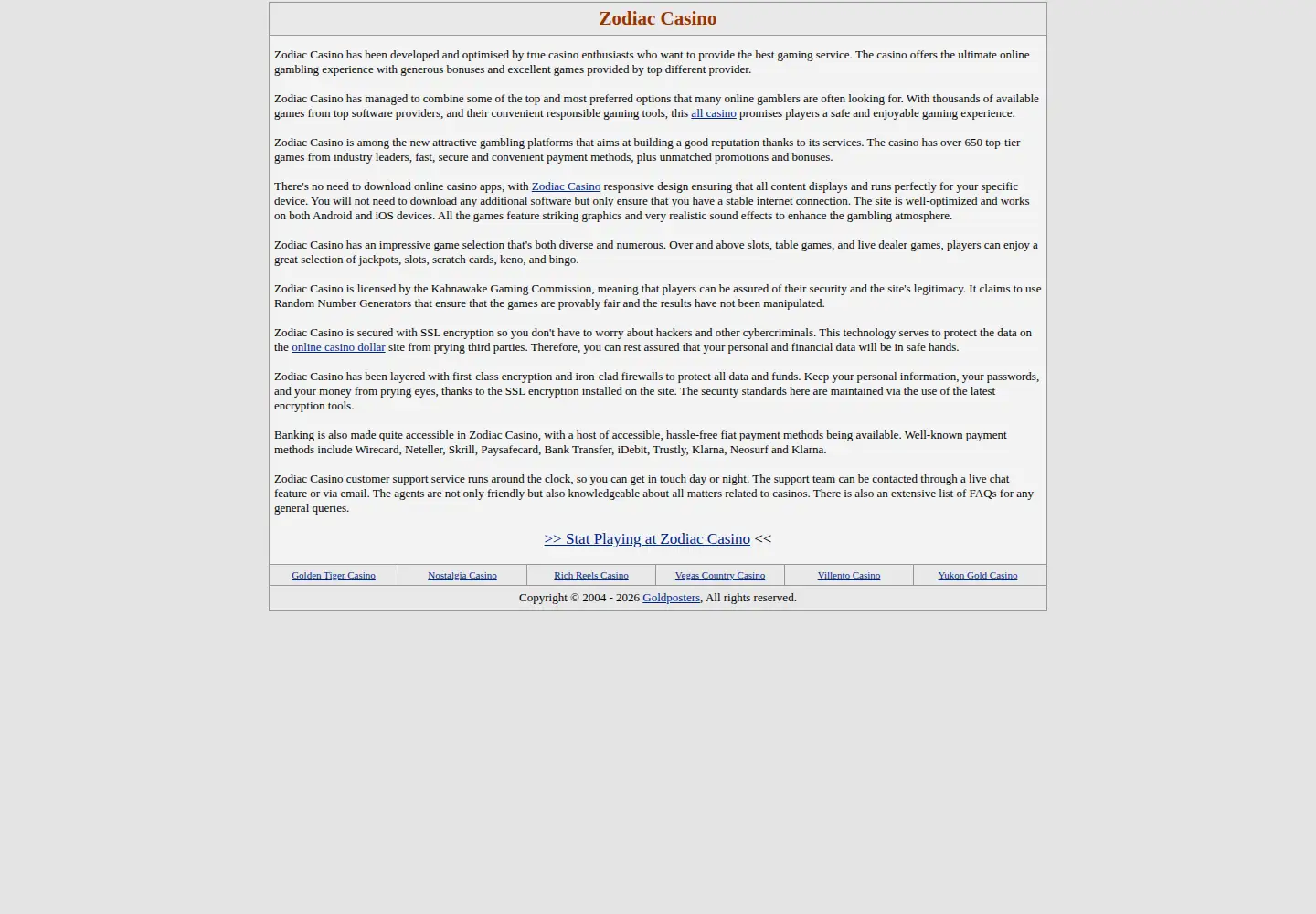 Screenshot of goldposters.com