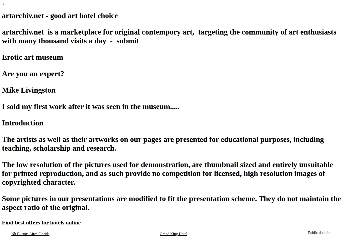 Screenshot of artarchiv.net