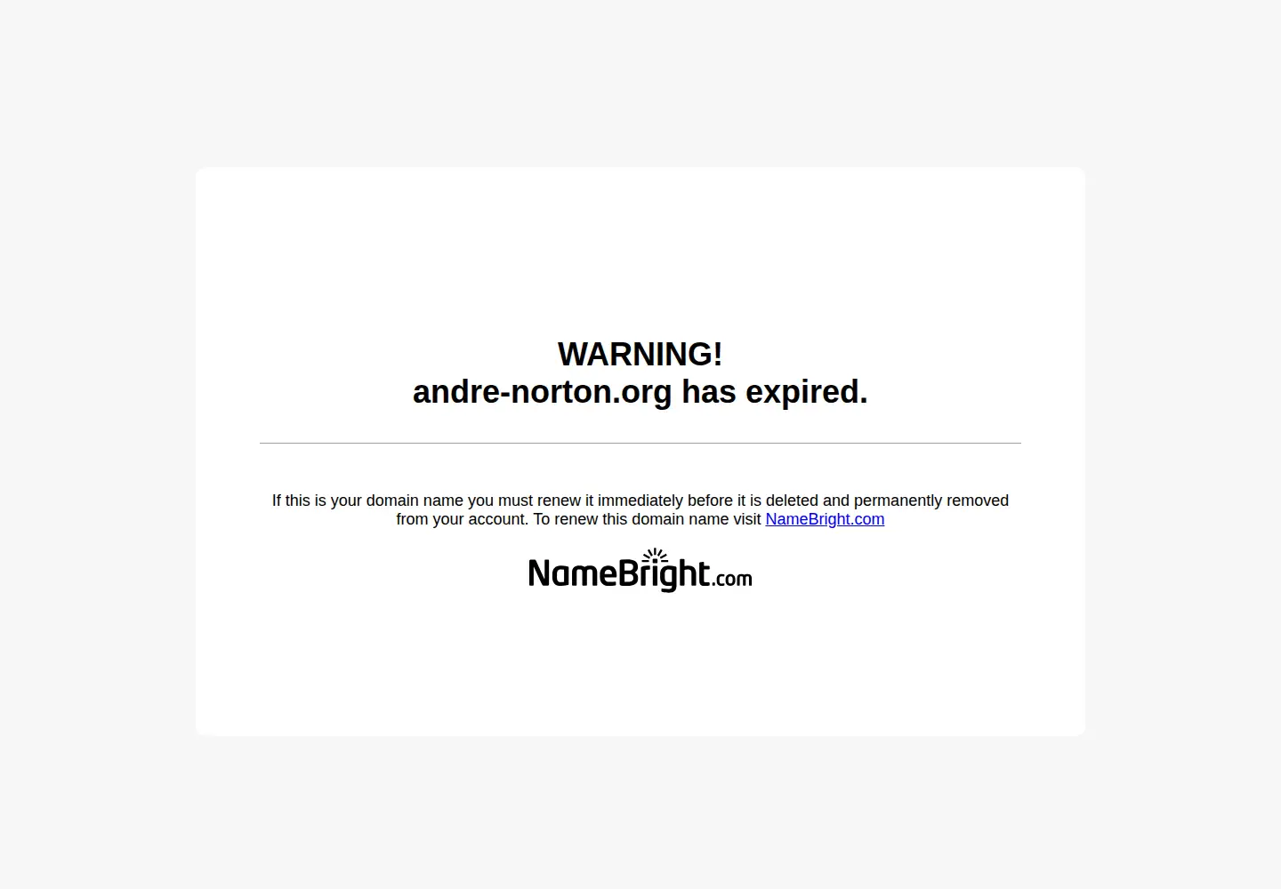 Screenshot of andre-norton.org