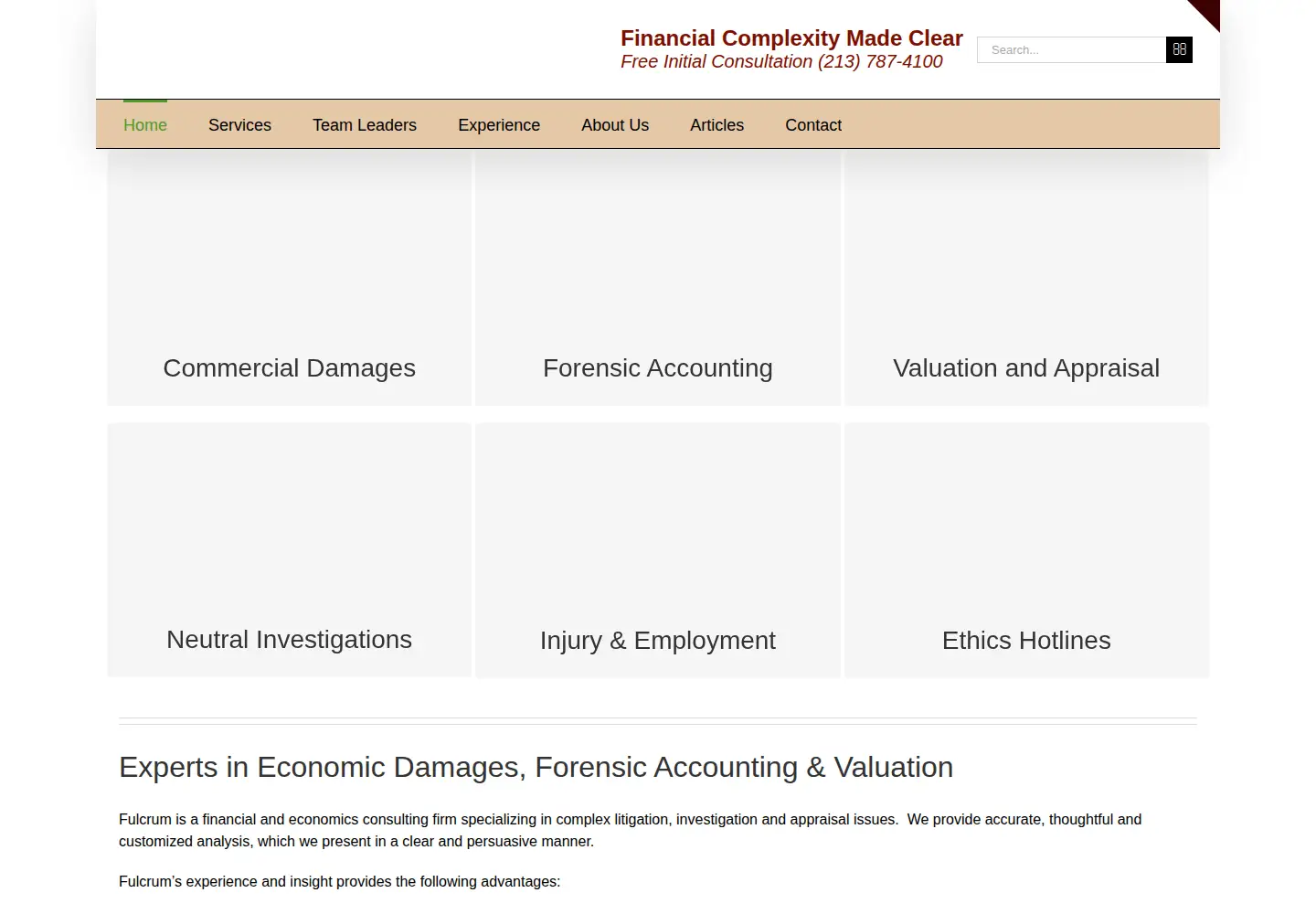 Screenshot of fulcrum.com