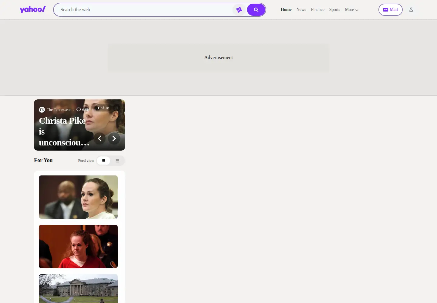 Screenshot of yahoo.co