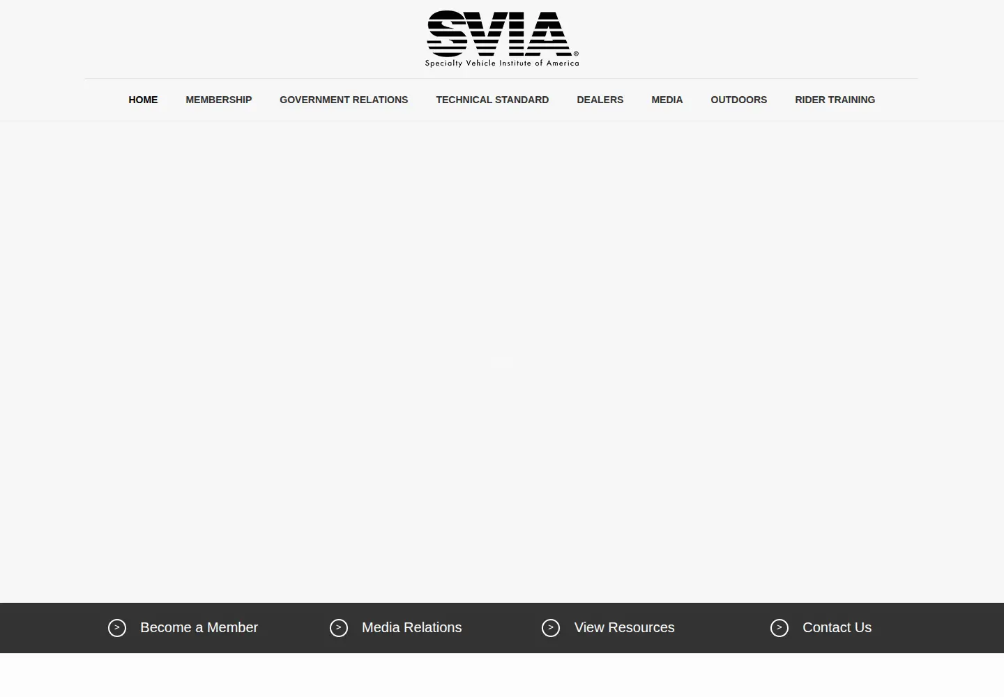 Captured homepage of svia.org in the current scan