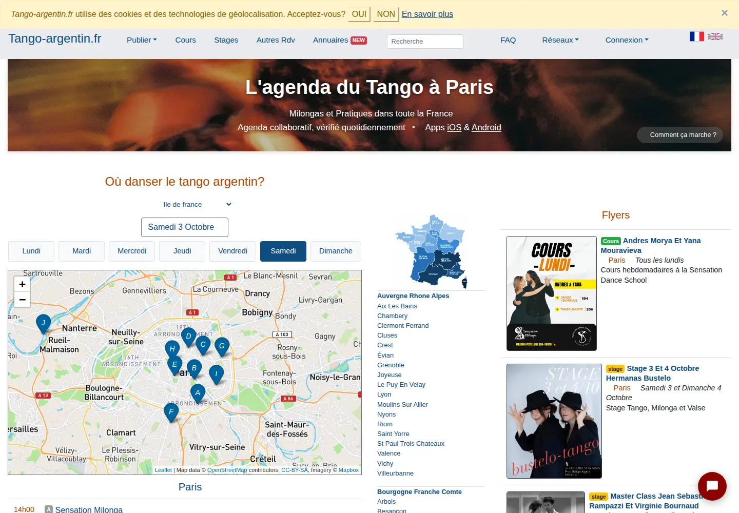 Screenshot of tango-argentin.fr