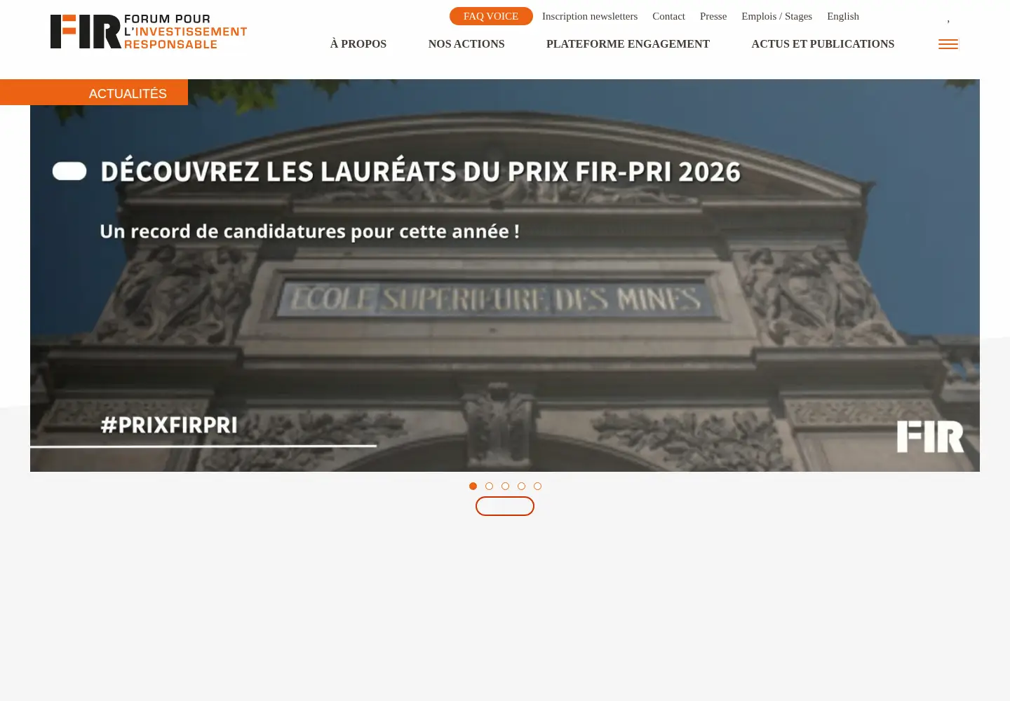 Screenshot of frenchsif.org