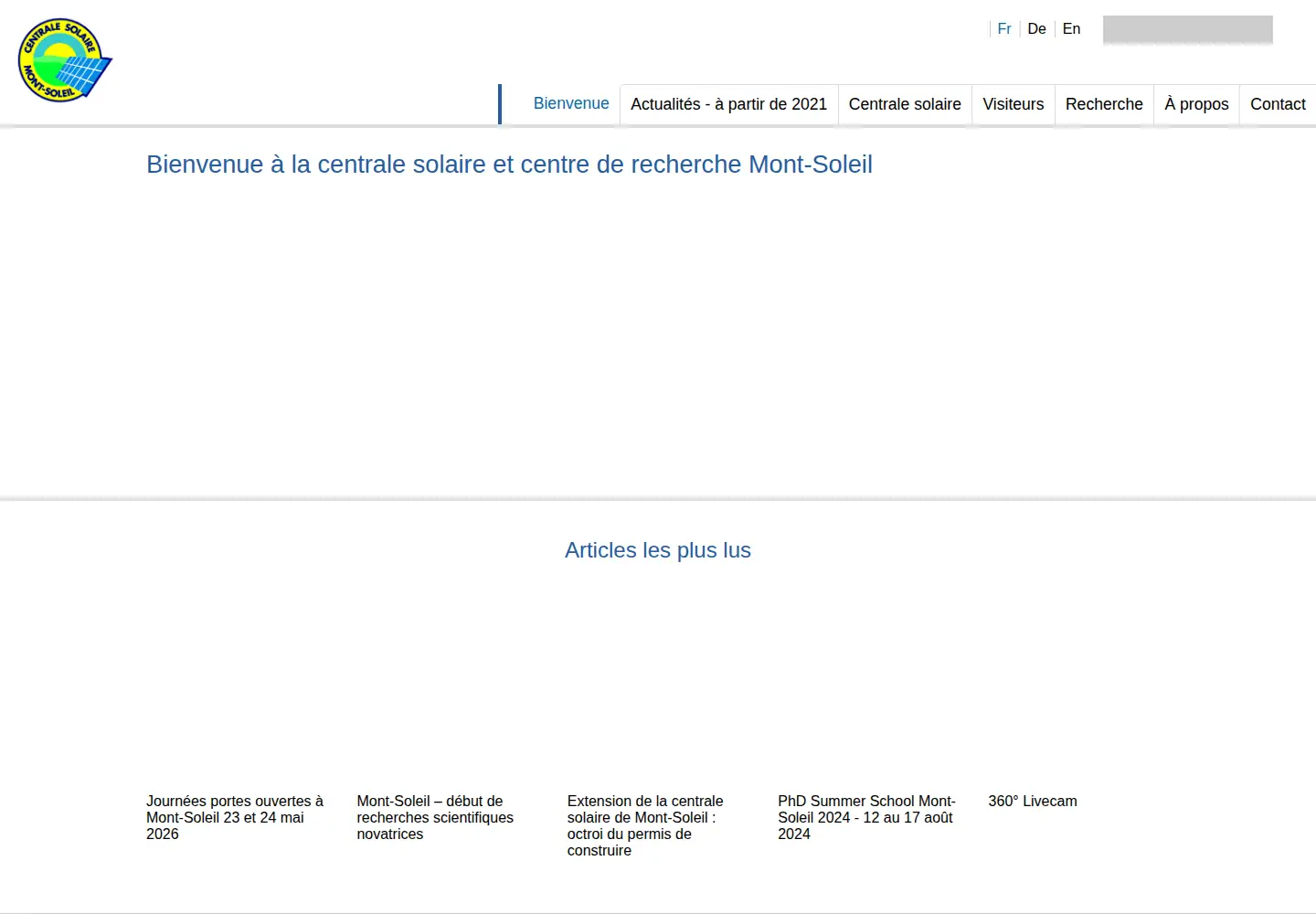 Captured homepage of societe-mont-soleil.ch in the current scan