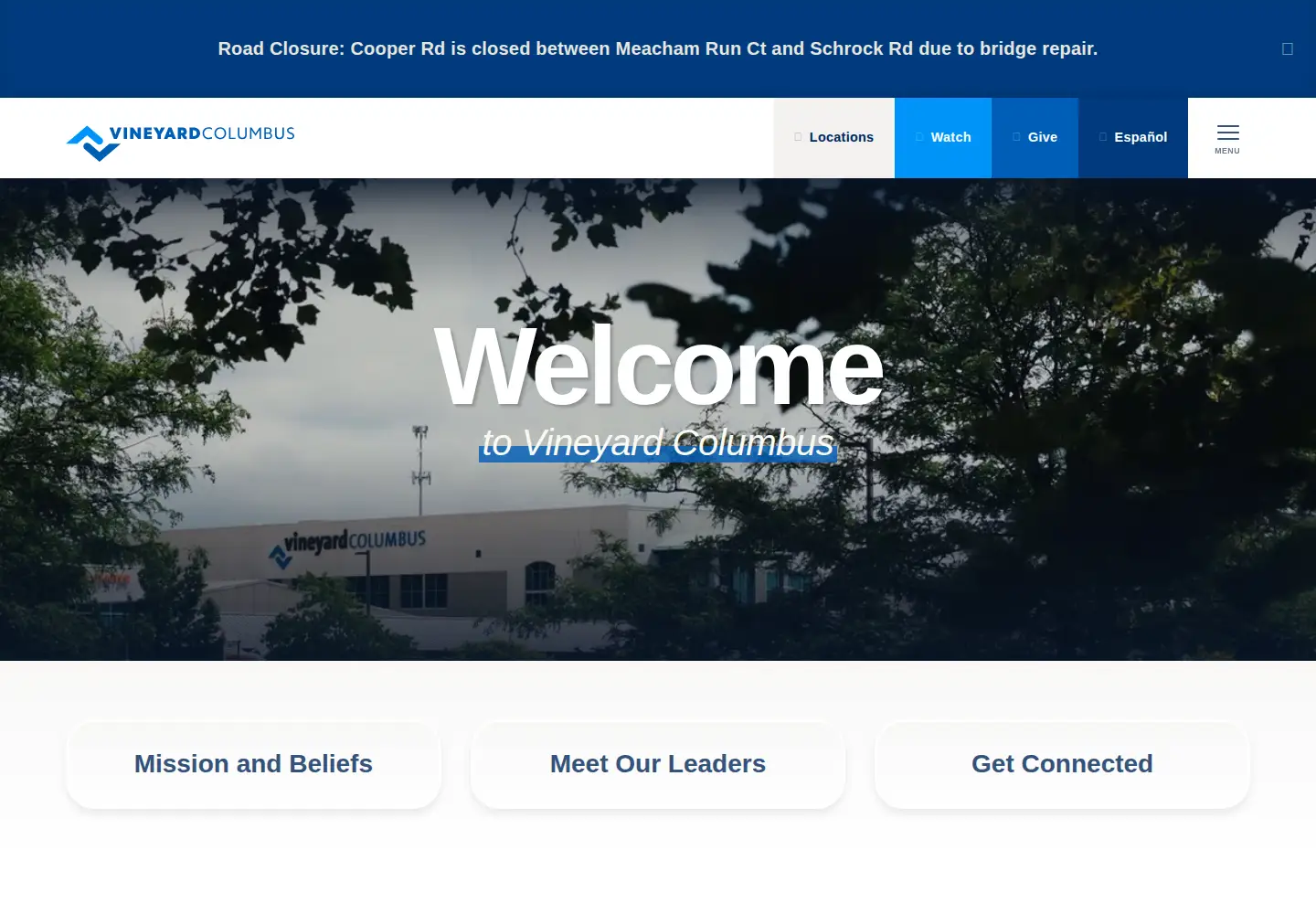 Screenshot of vineyardcolumbus.org