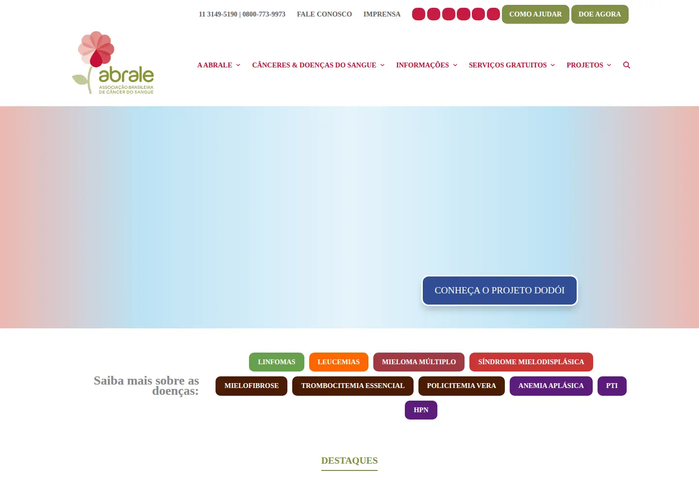 Screenshot of abrale.org.br