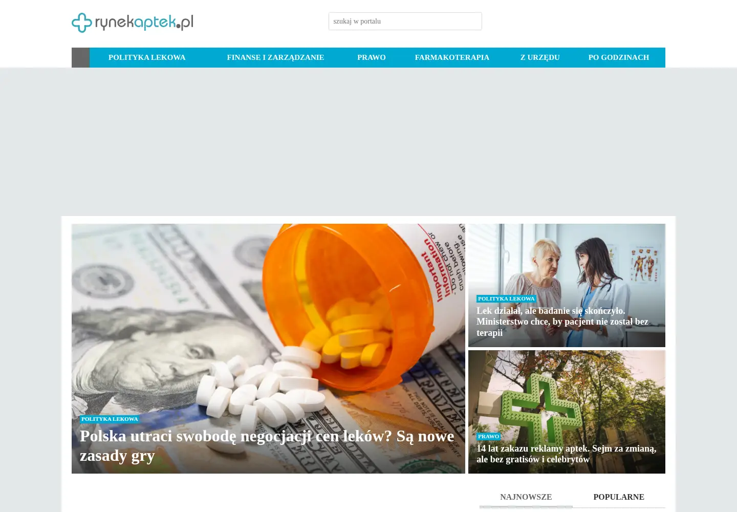 Screenshot of rynekaptek.pl