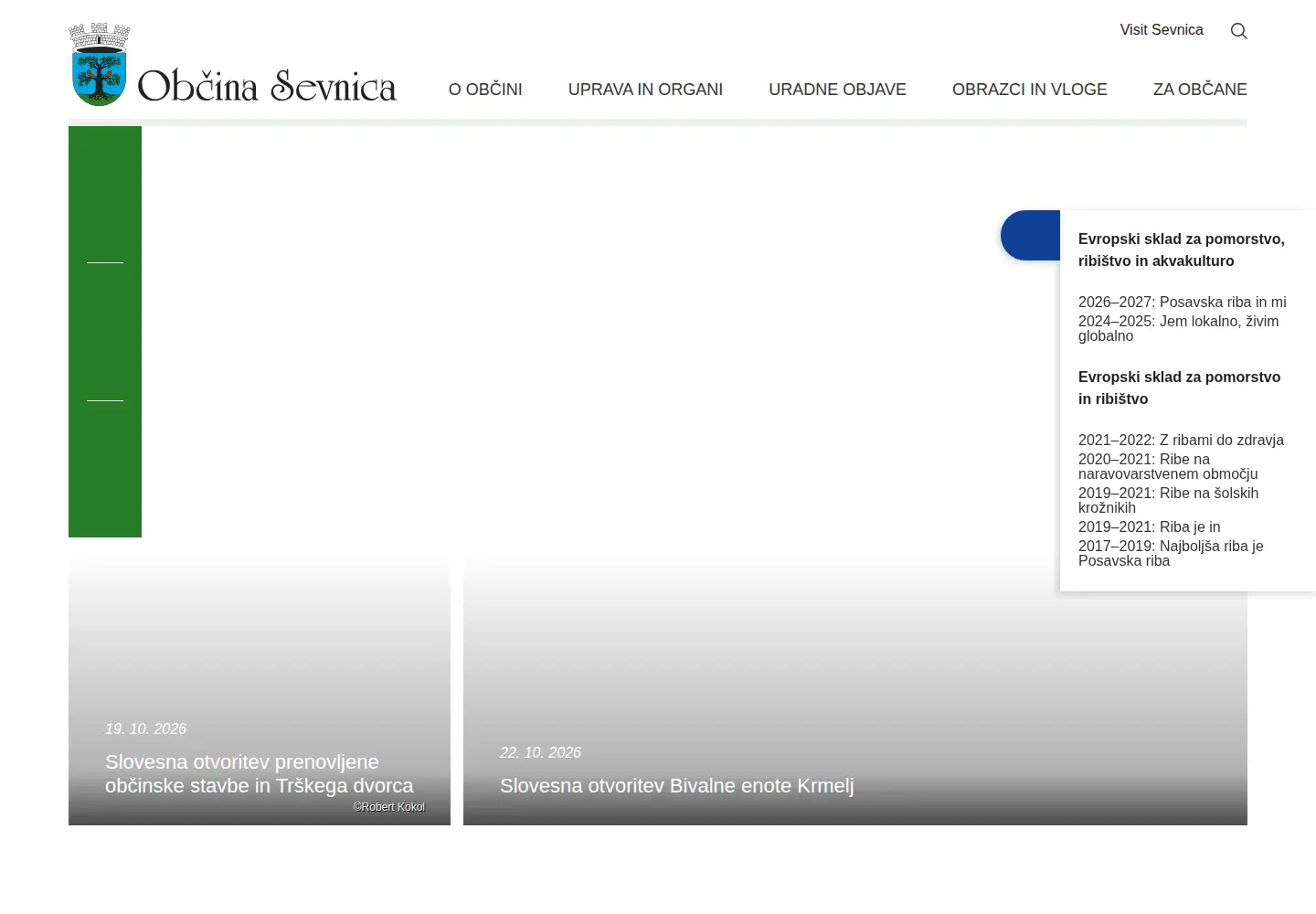 Screenshot of obcina-sevnica.si