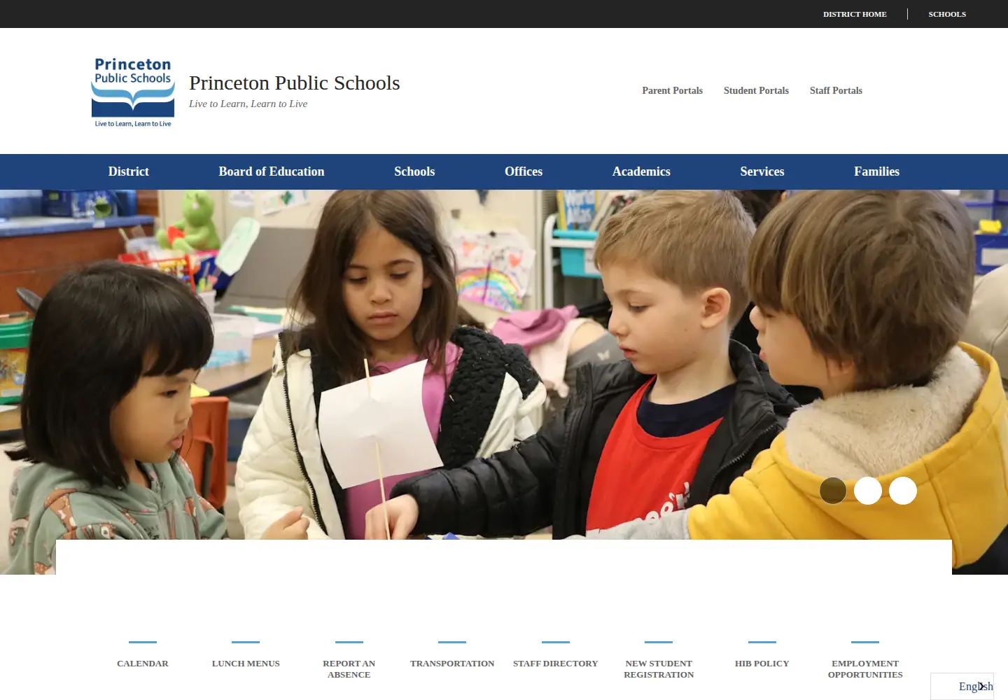 Screenshot of princetonk12.org