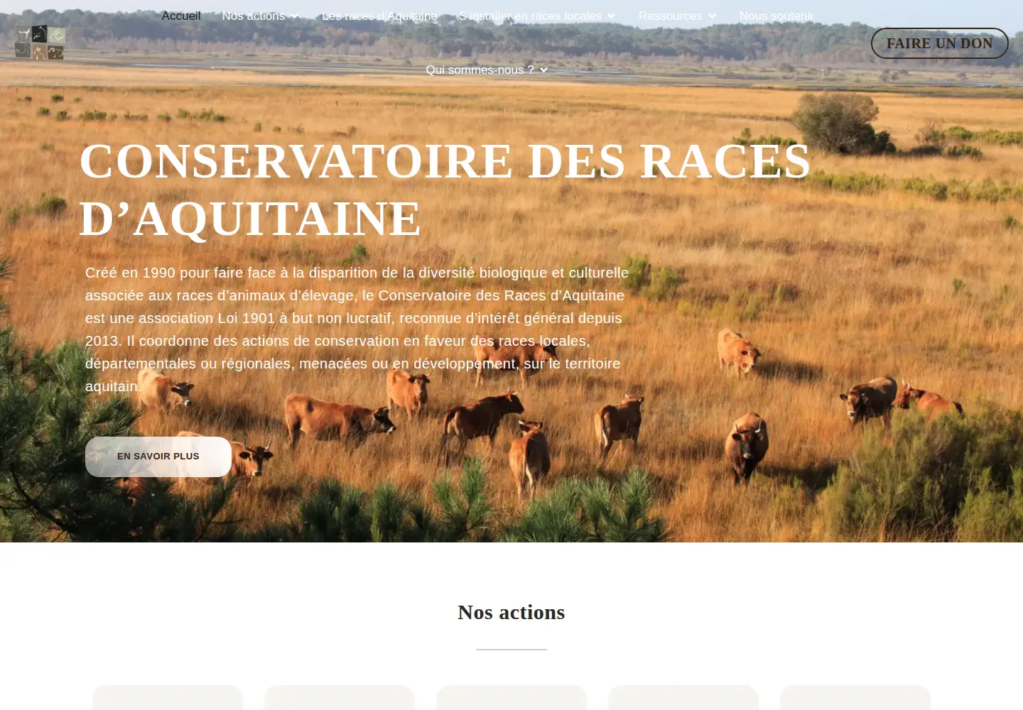 Screenshot of racesaquitaine.fr