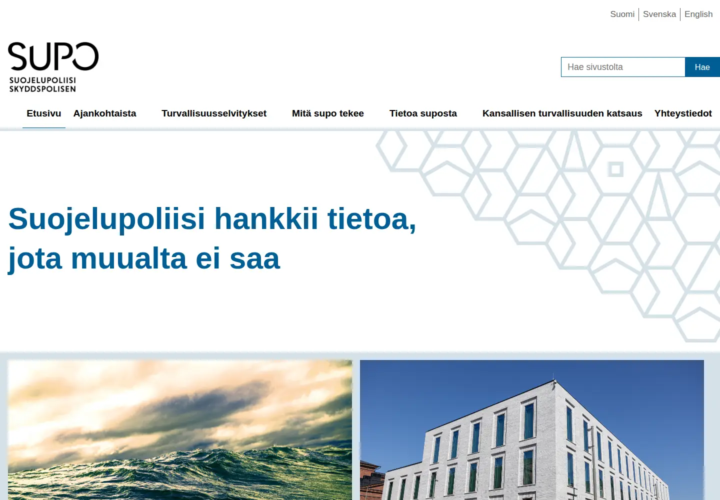 Screenshot of supo.fi