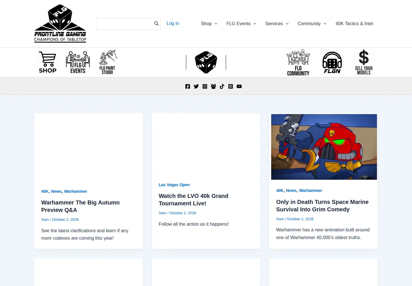 Screenshot of frontlinegaming.org