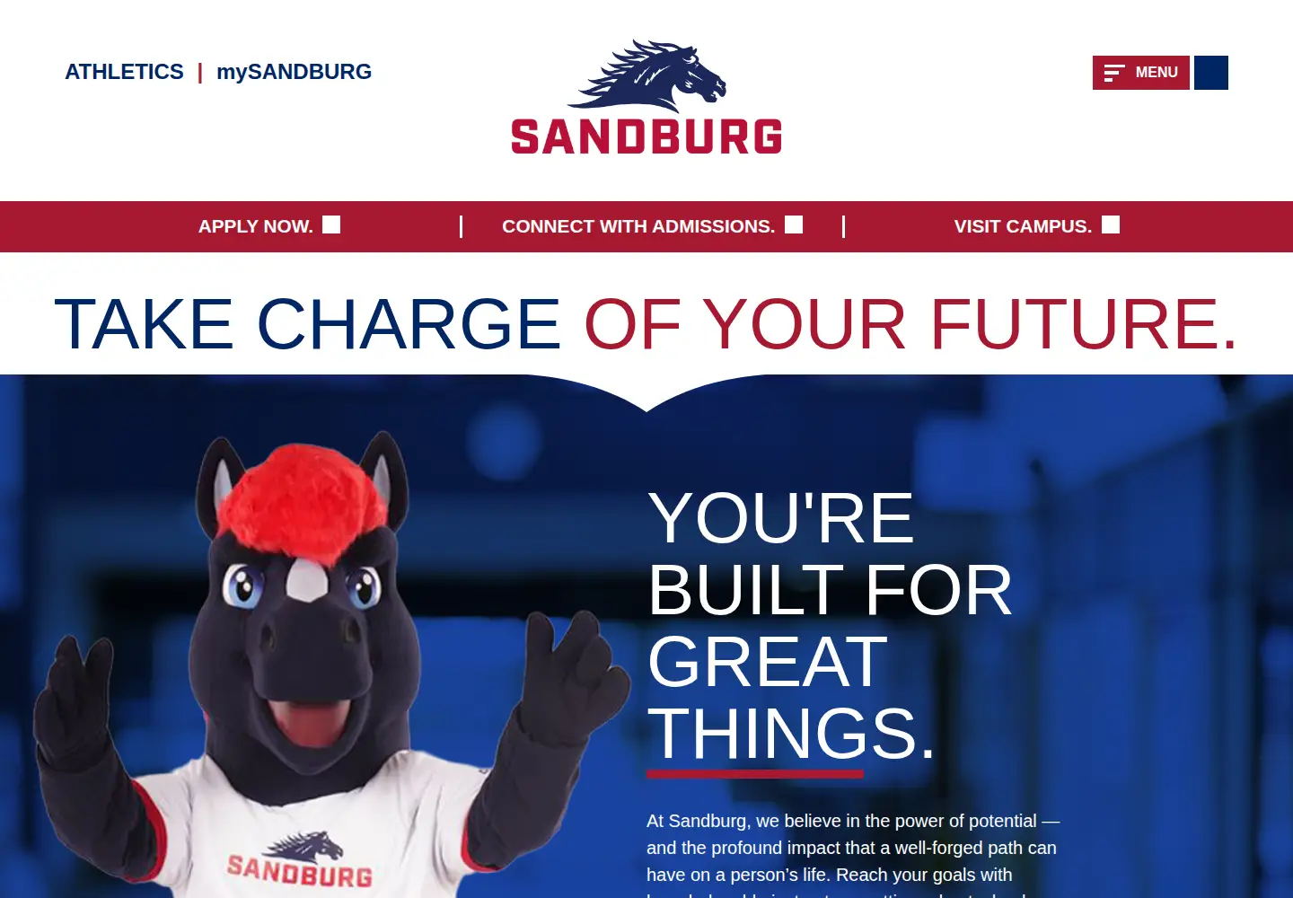 Screenshot of sandburg.edu