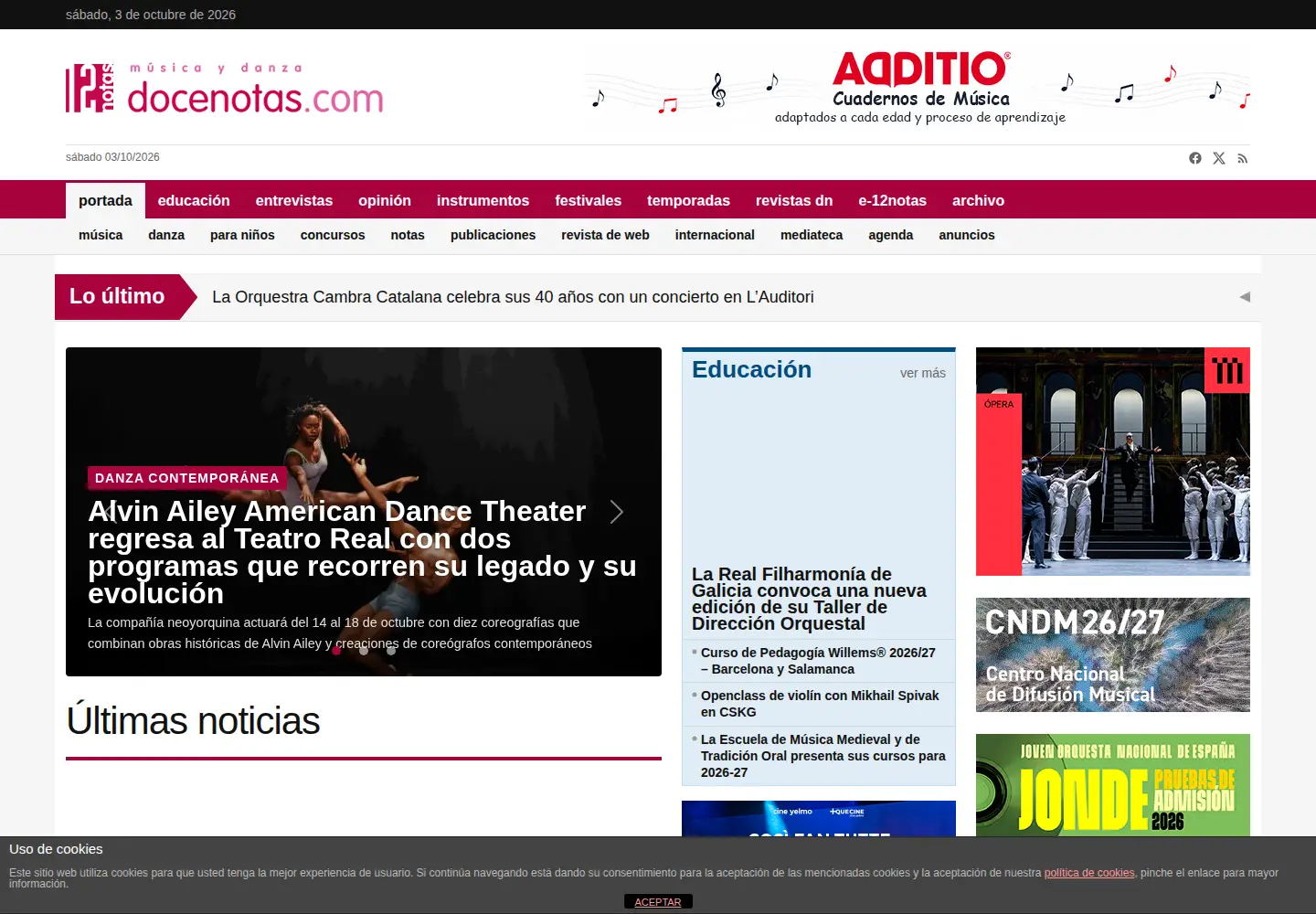 Screenshot of docenotas.com