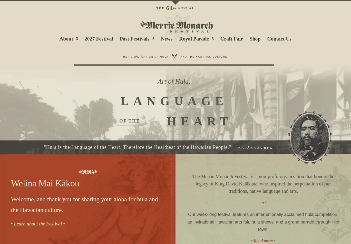 Screenshot of merriemonarch.com