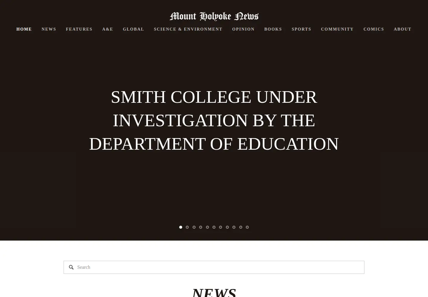 Screenshot of mountholyokenews.com