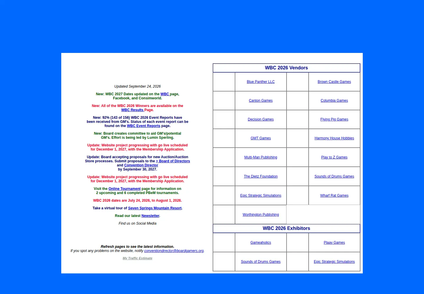 Screenshot of boardgamers.org