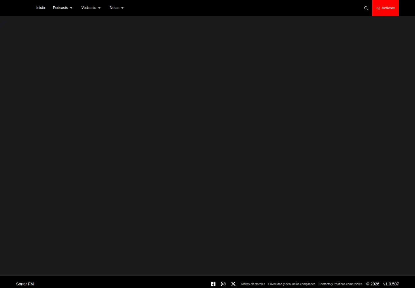Screenshot of sonarfm.cl