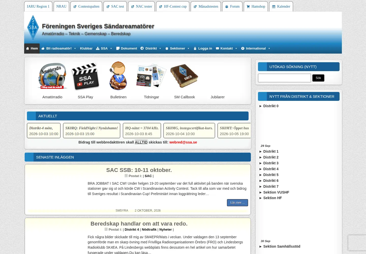 Screenshot of ssa.se
