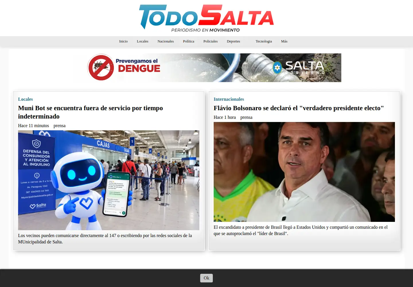 Screenshot of todosalta.com