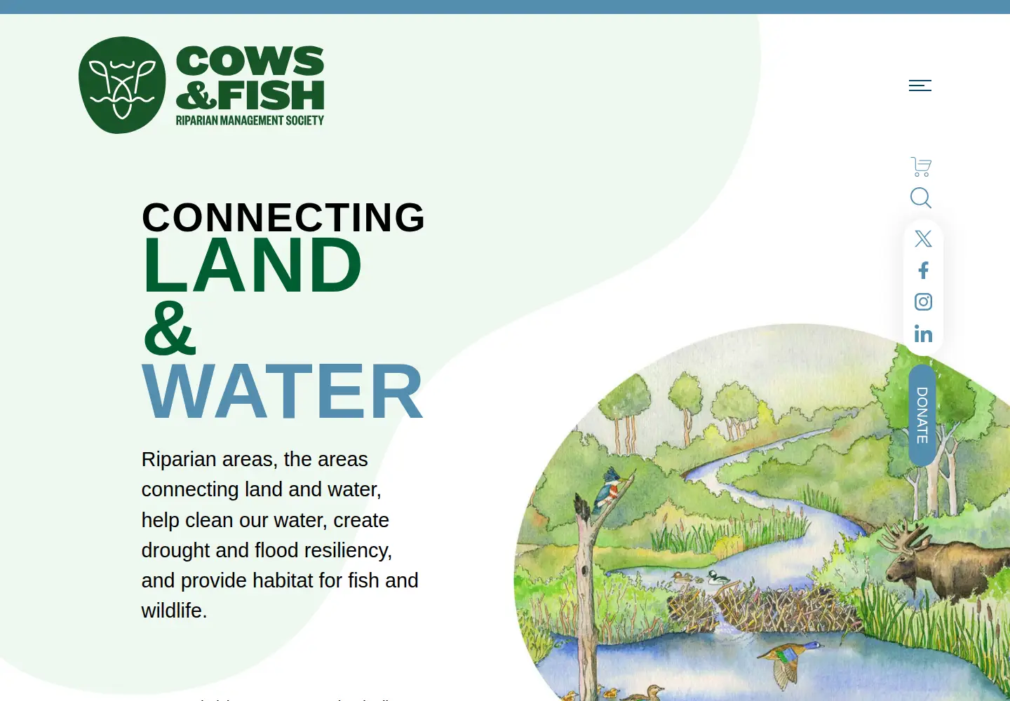 Screenshot of cowsandfish.org