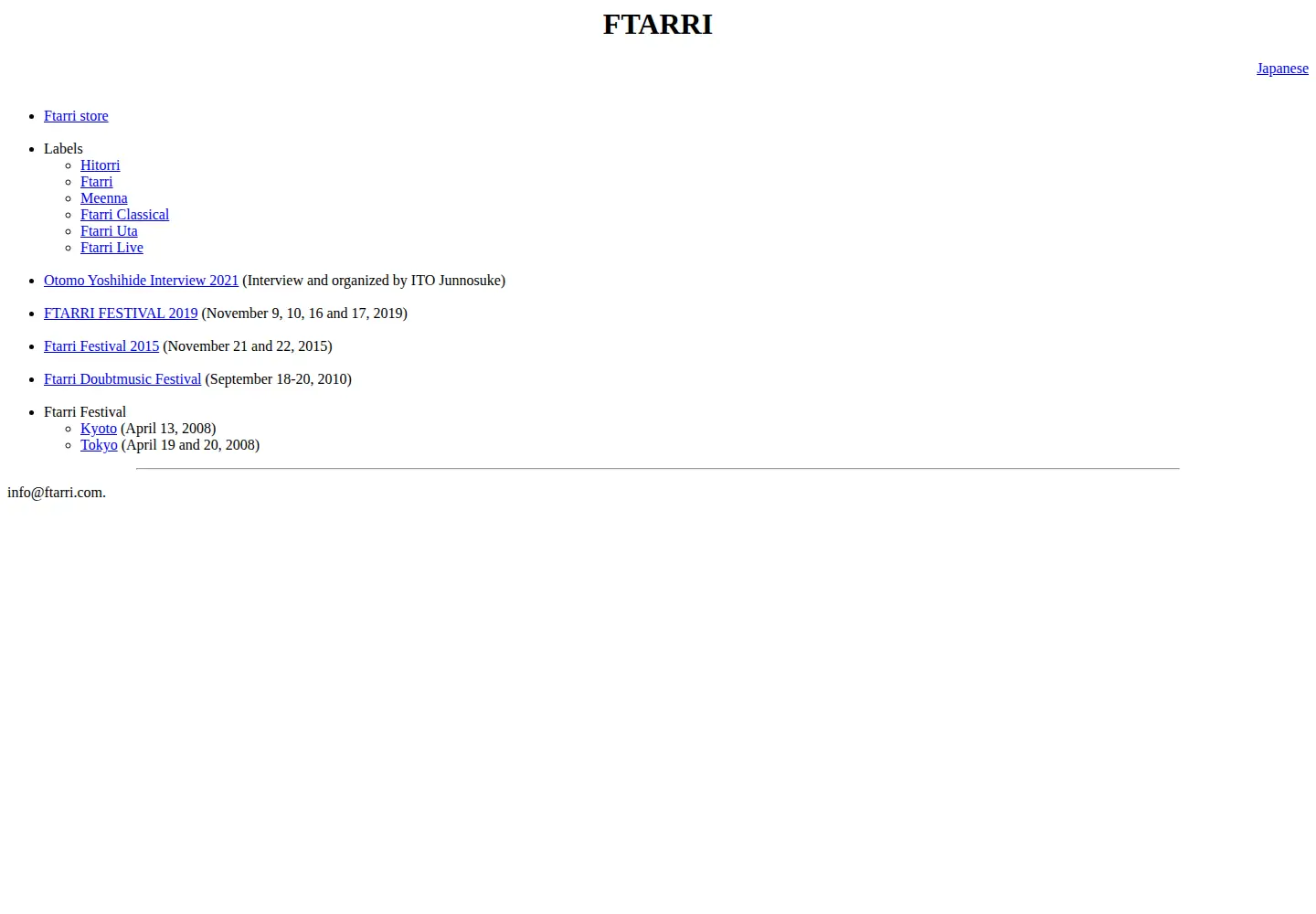 Screenshot of ftarri.com