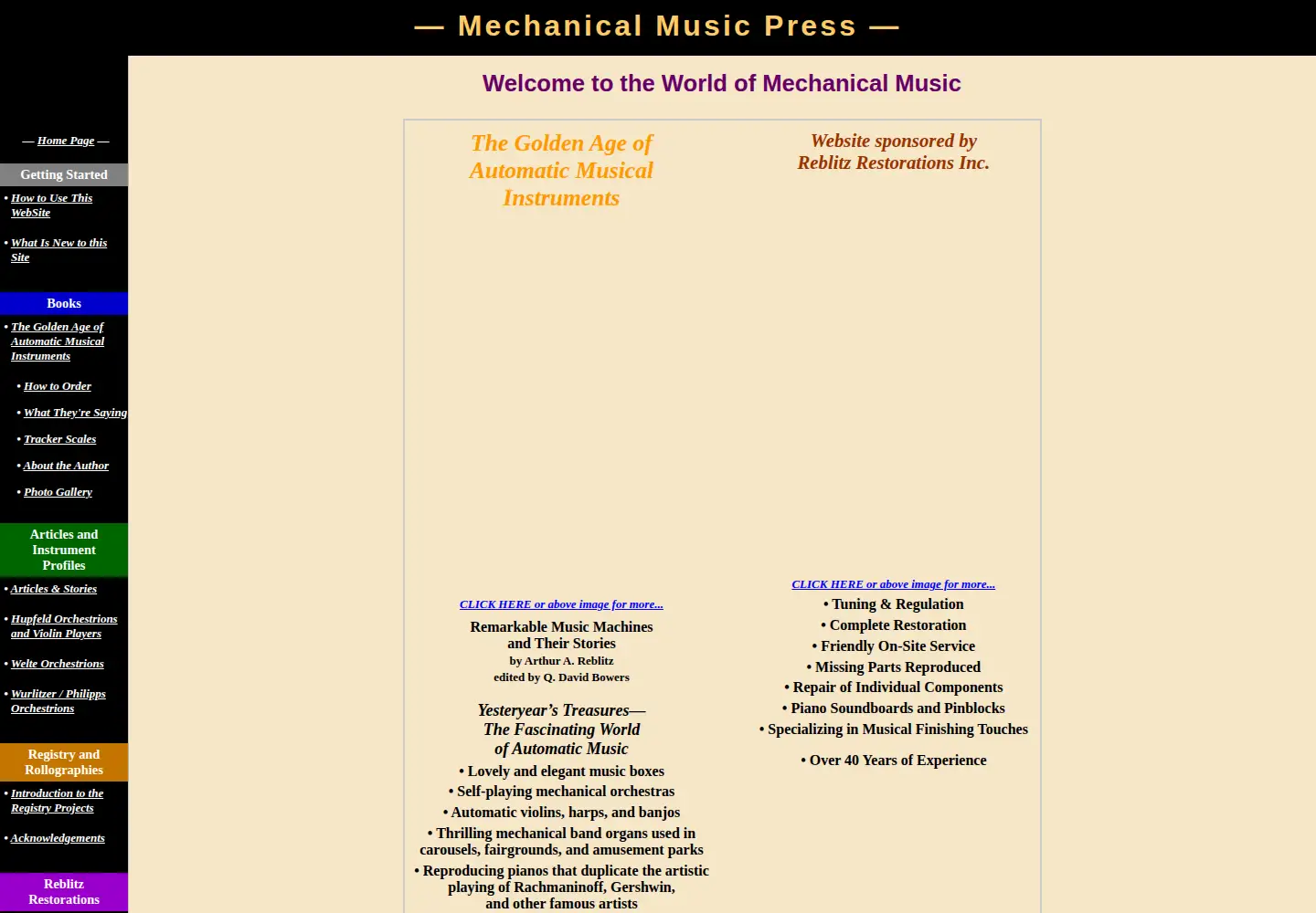 Screenshot of mechanicalmusicpress.com