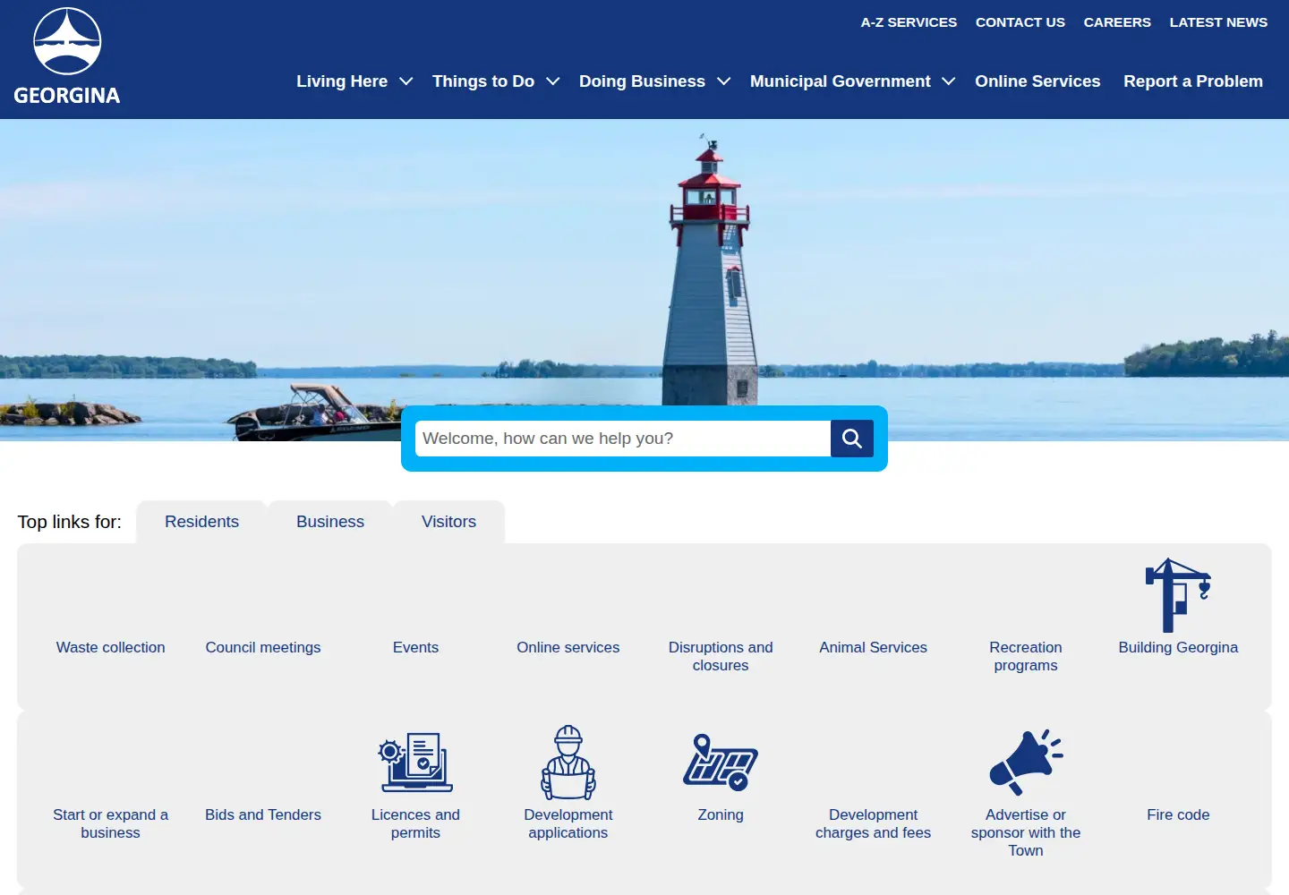 Screenshot of georgina.ca
