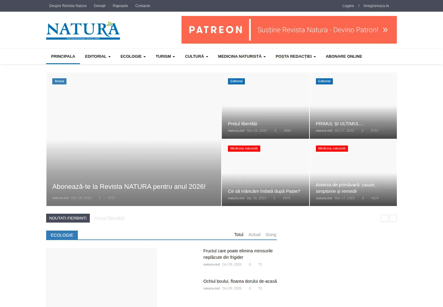 Screenshot of natura.md