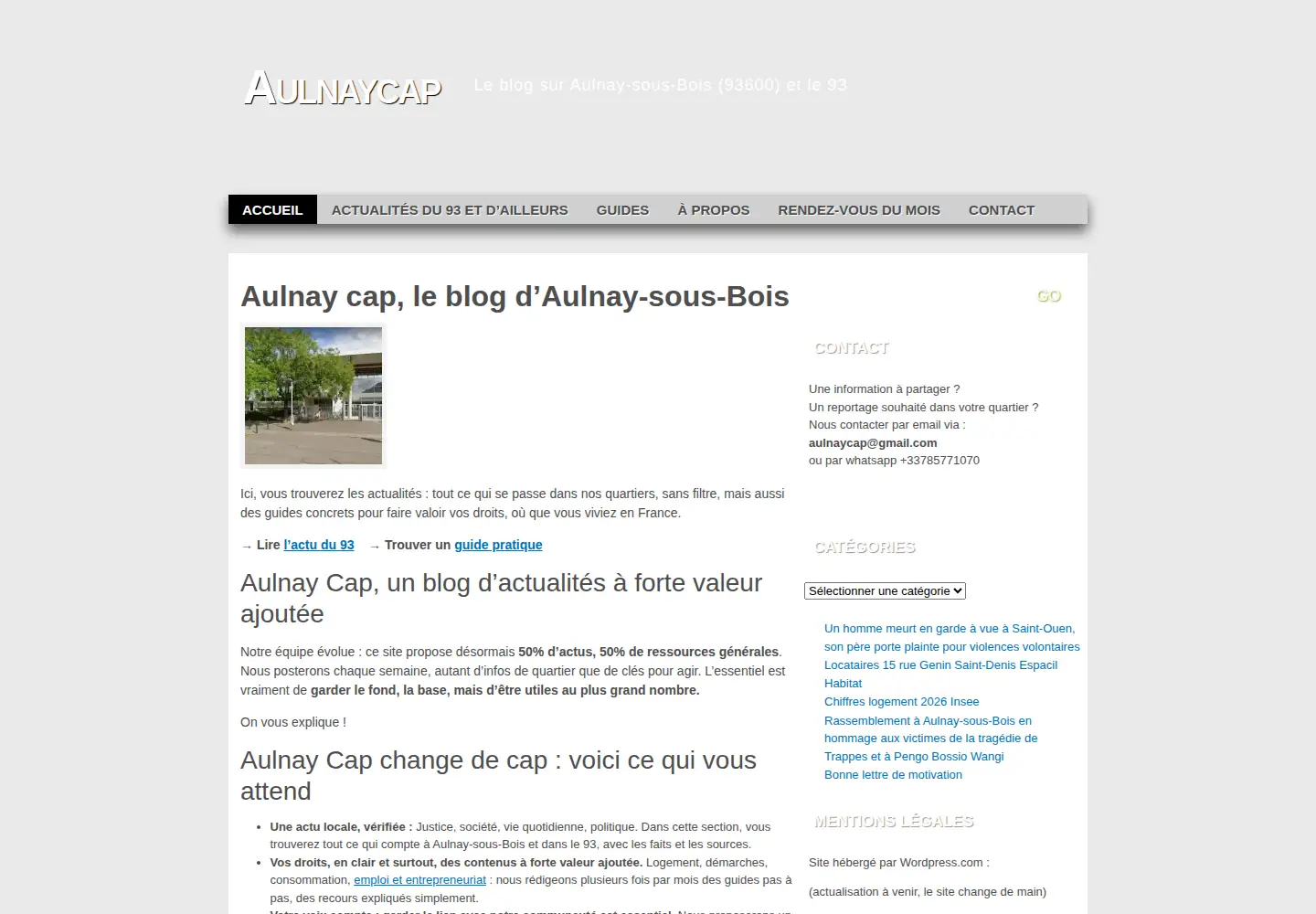 Screenshot of aulnaycap.com