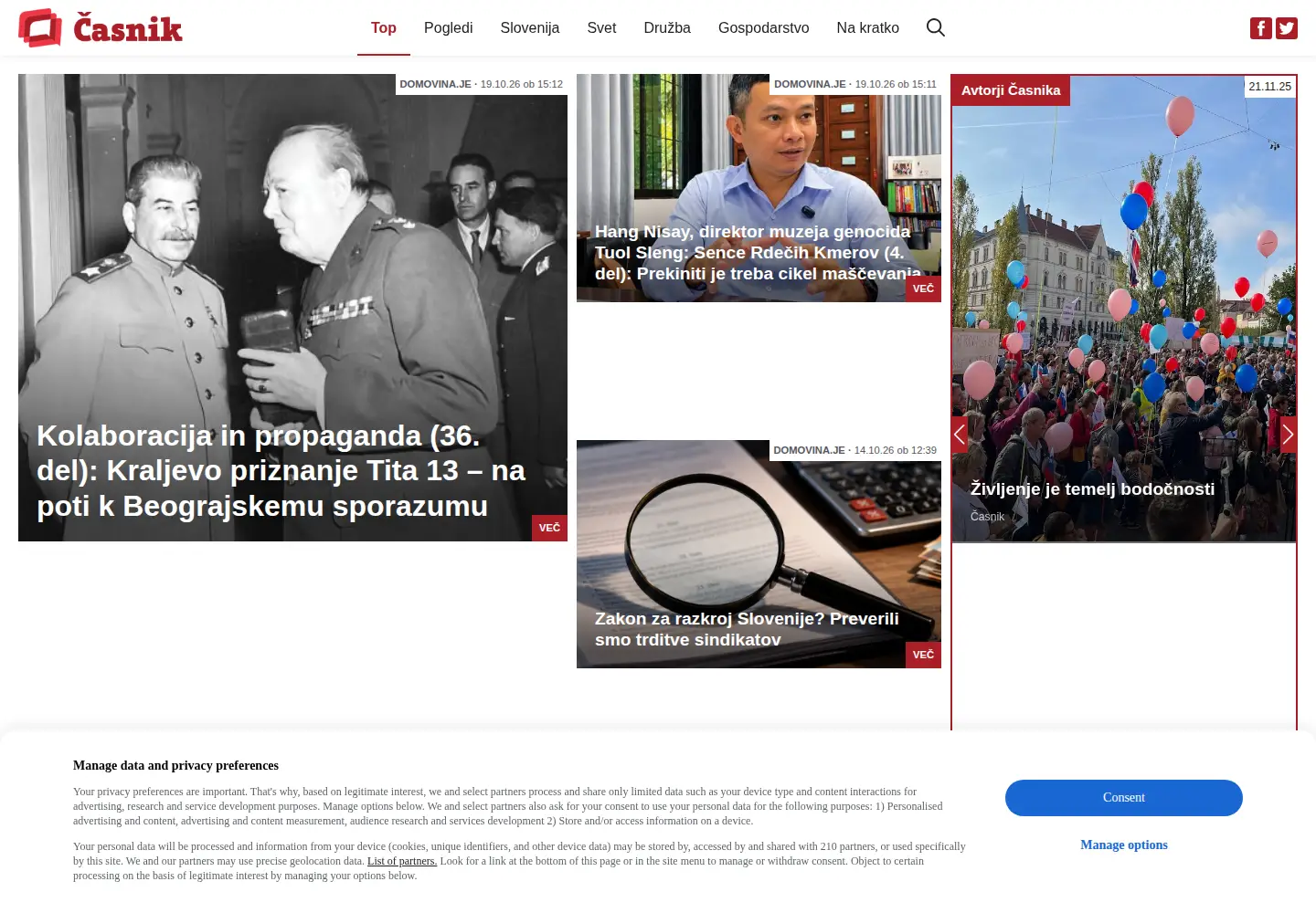 Screenshot of casnik.si