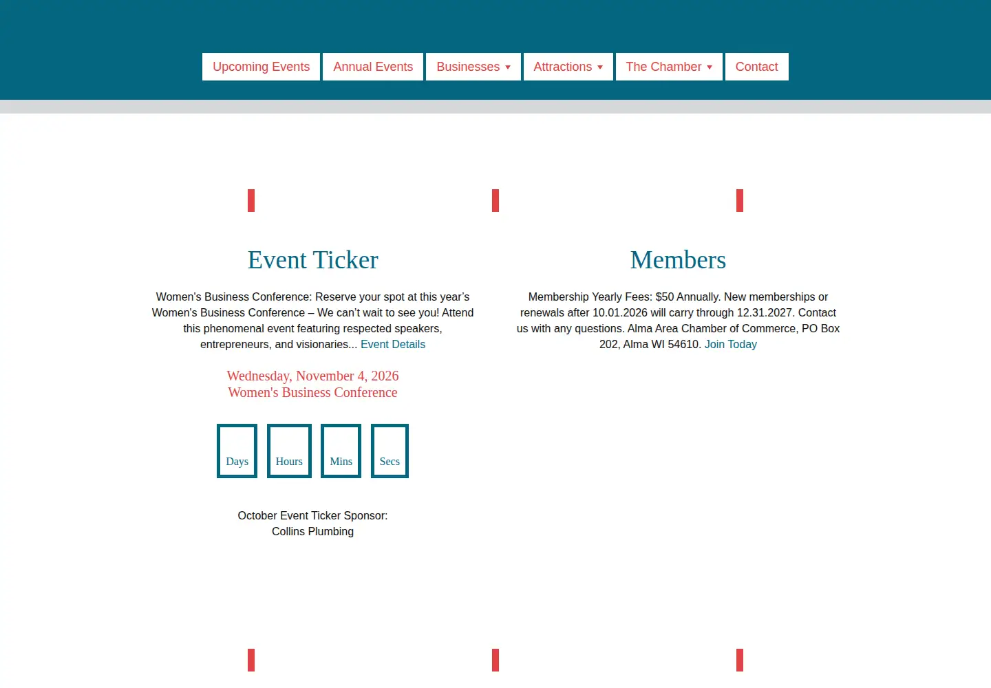 Screenshot of almawisconsin.com