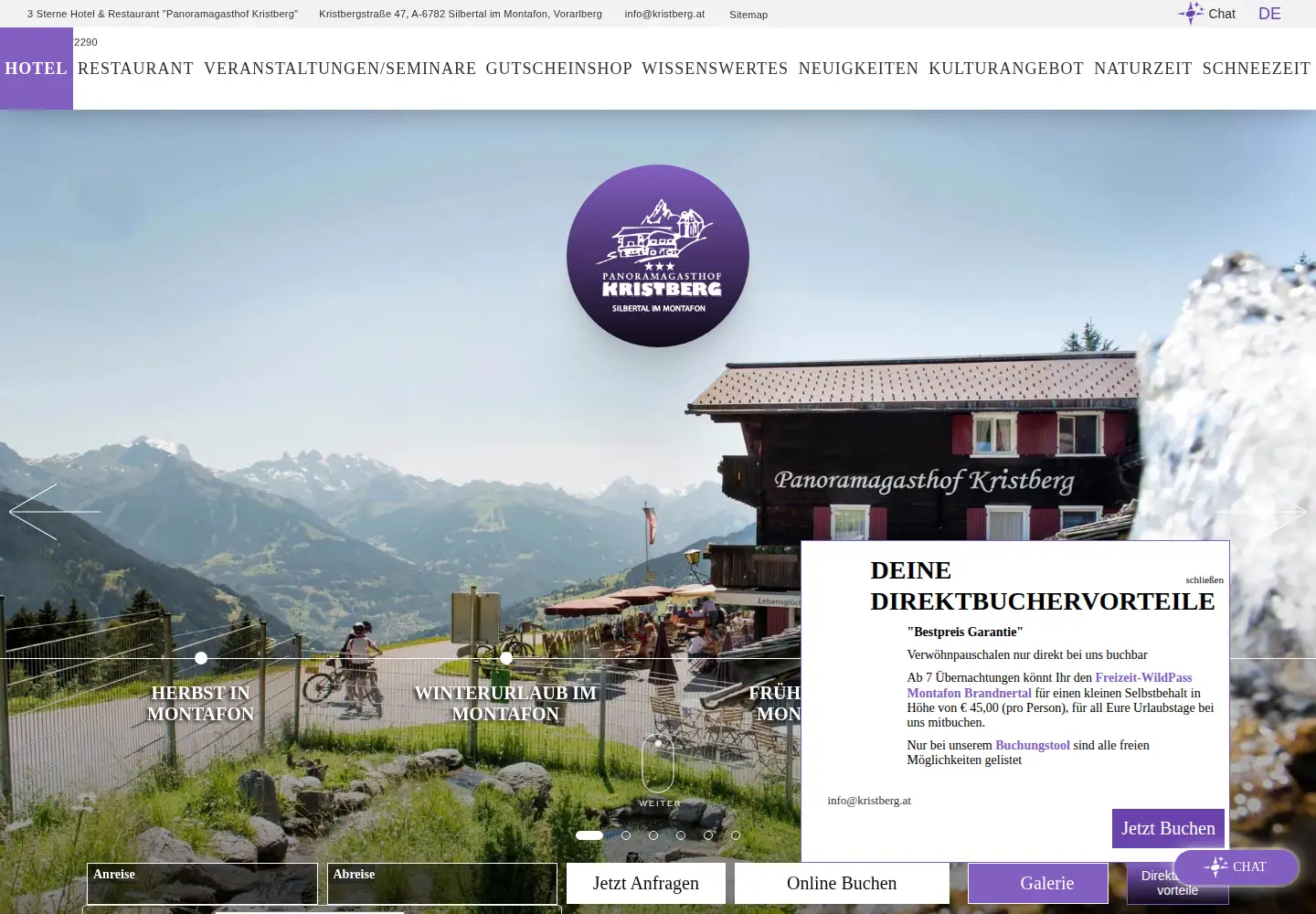 Screenshot of kristberg.at