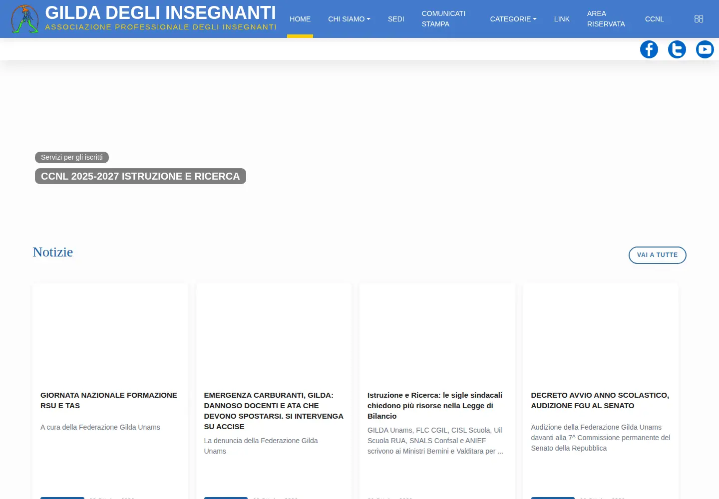 Captured homepage of gildains.it in the current scan