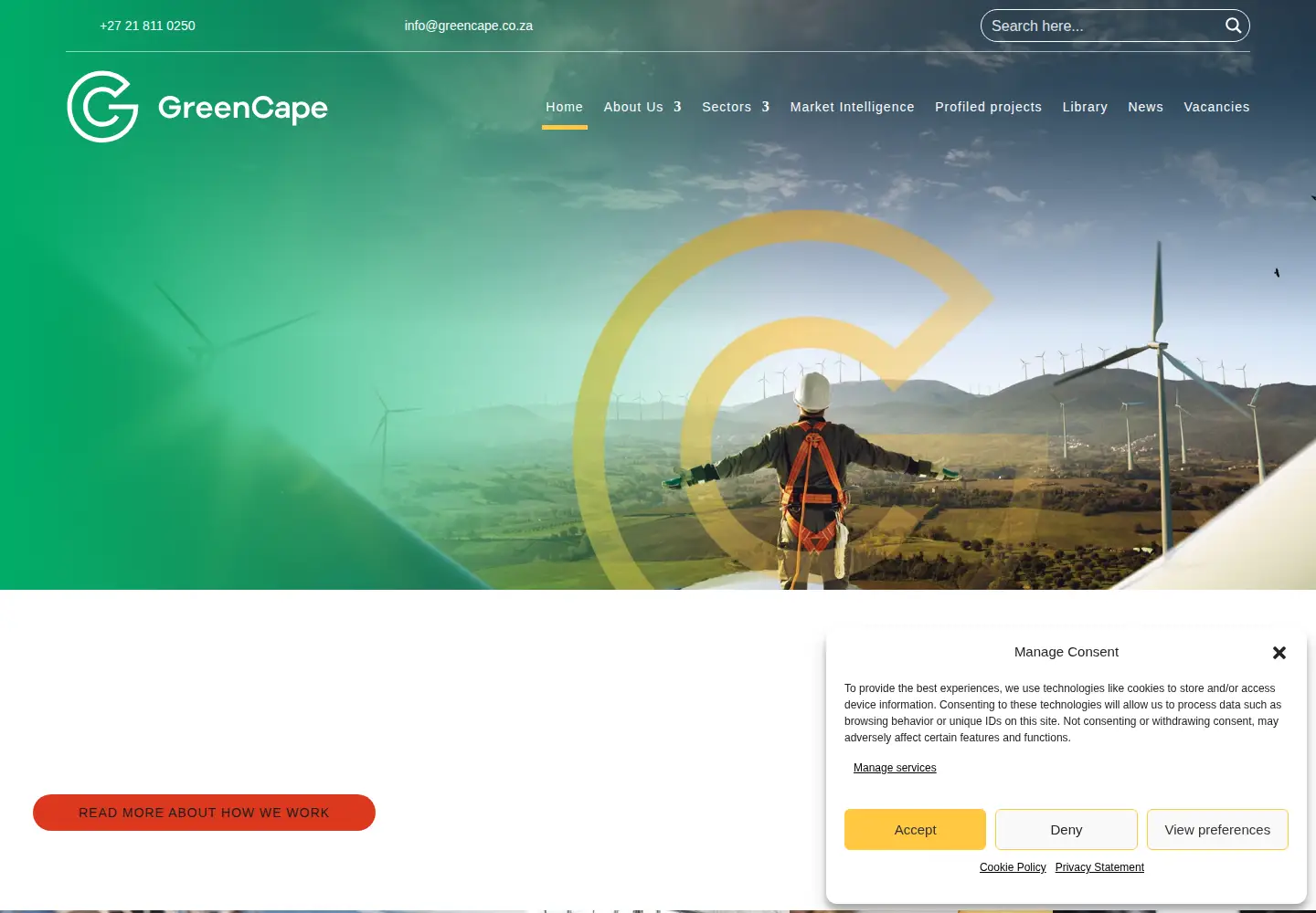 Screenshot of greencape.co.za