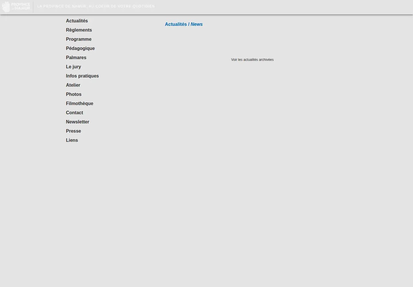 Captured homepage of media10-10.be in the current scan