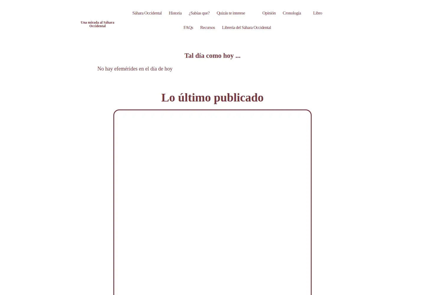 Captured homepage of saharaoccidental.es in the current scan