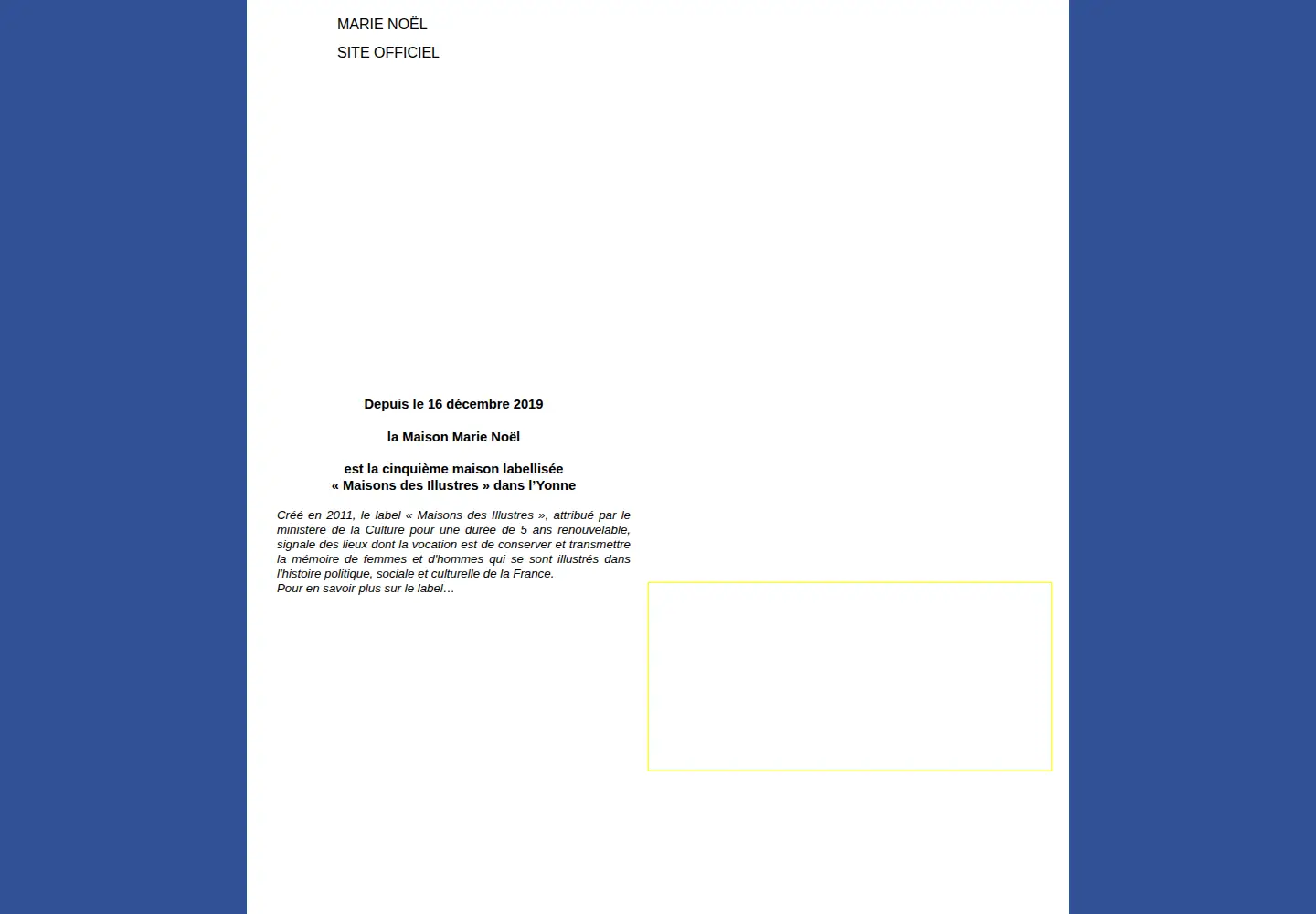 Screenshot of marienoelsiteofficiel.fr