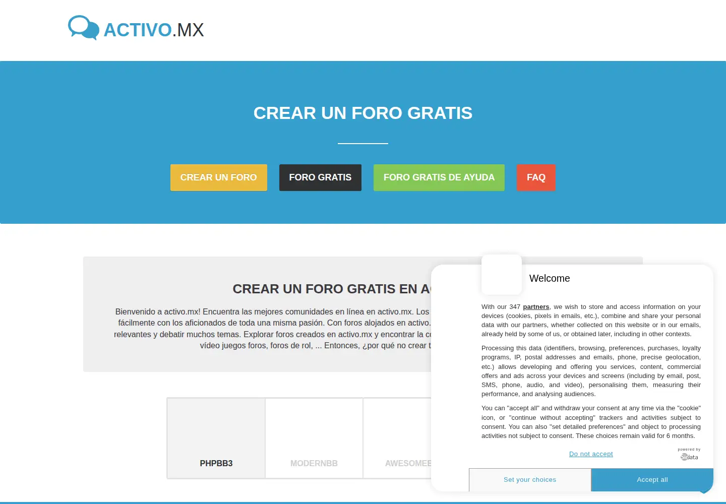 Screenshot of activo.mx