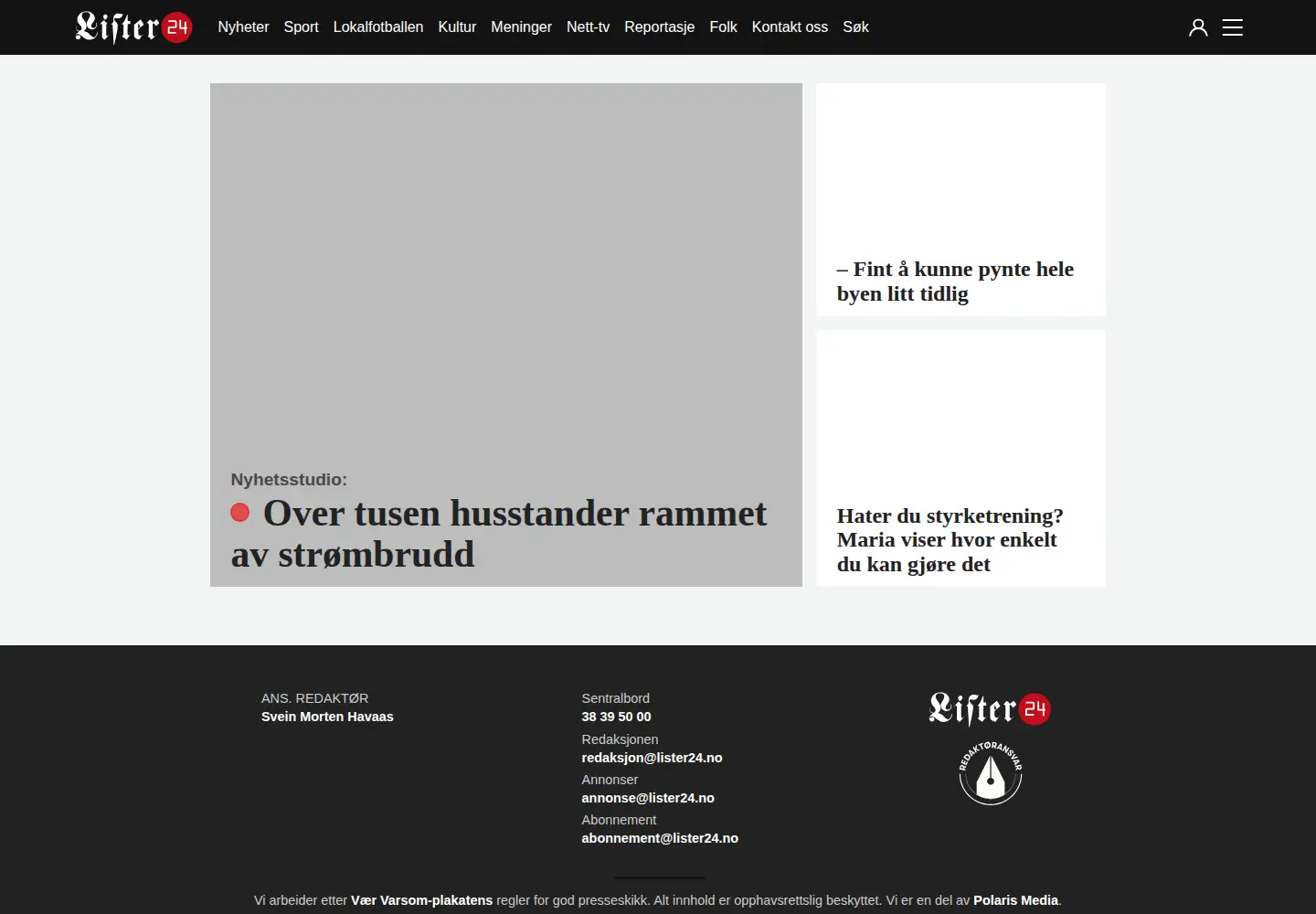 Screenshot of lister24.no