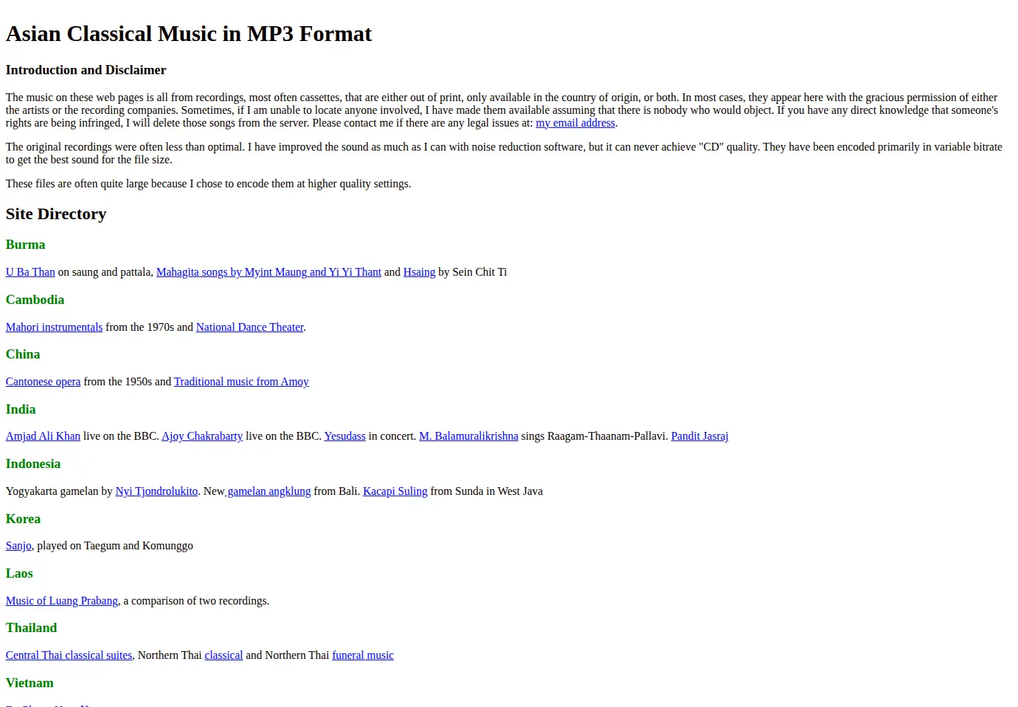 Screenshot of asianclassicalmp3.org
