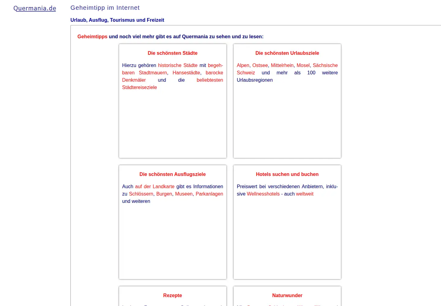 Screenshot of quermania.de