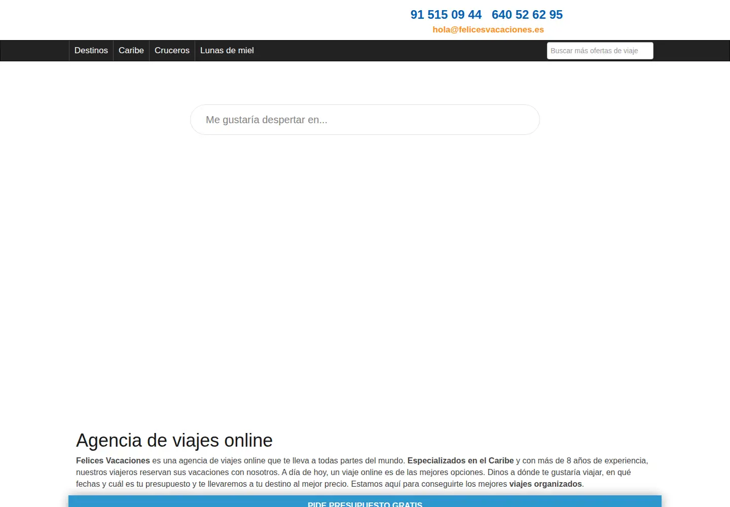 Screenshot of felicesvacaciones.es