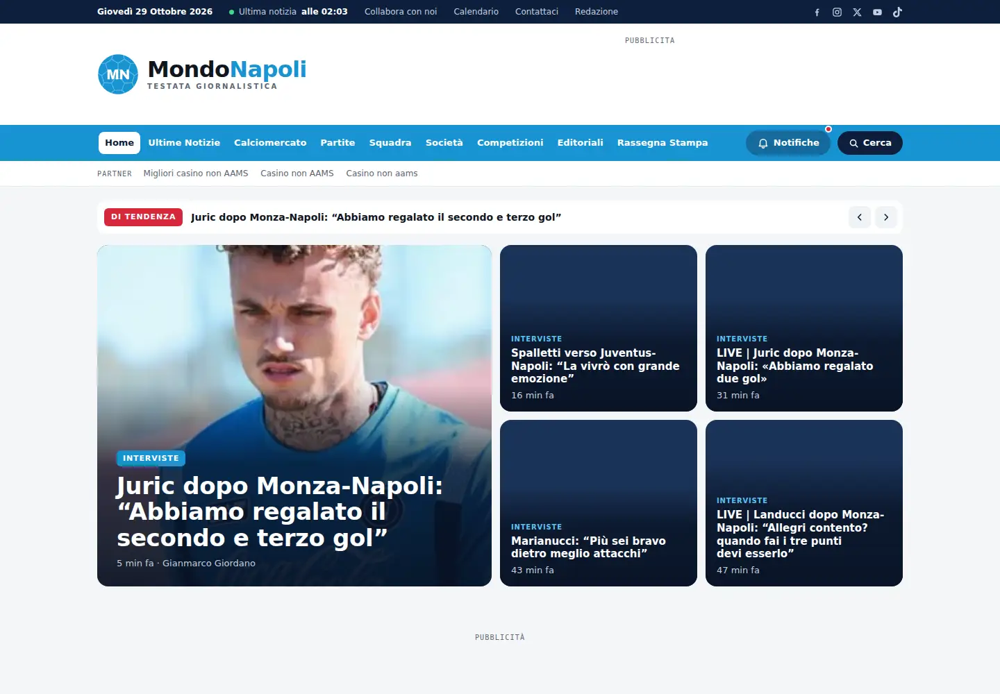 Screenshot of mondonapoli.it