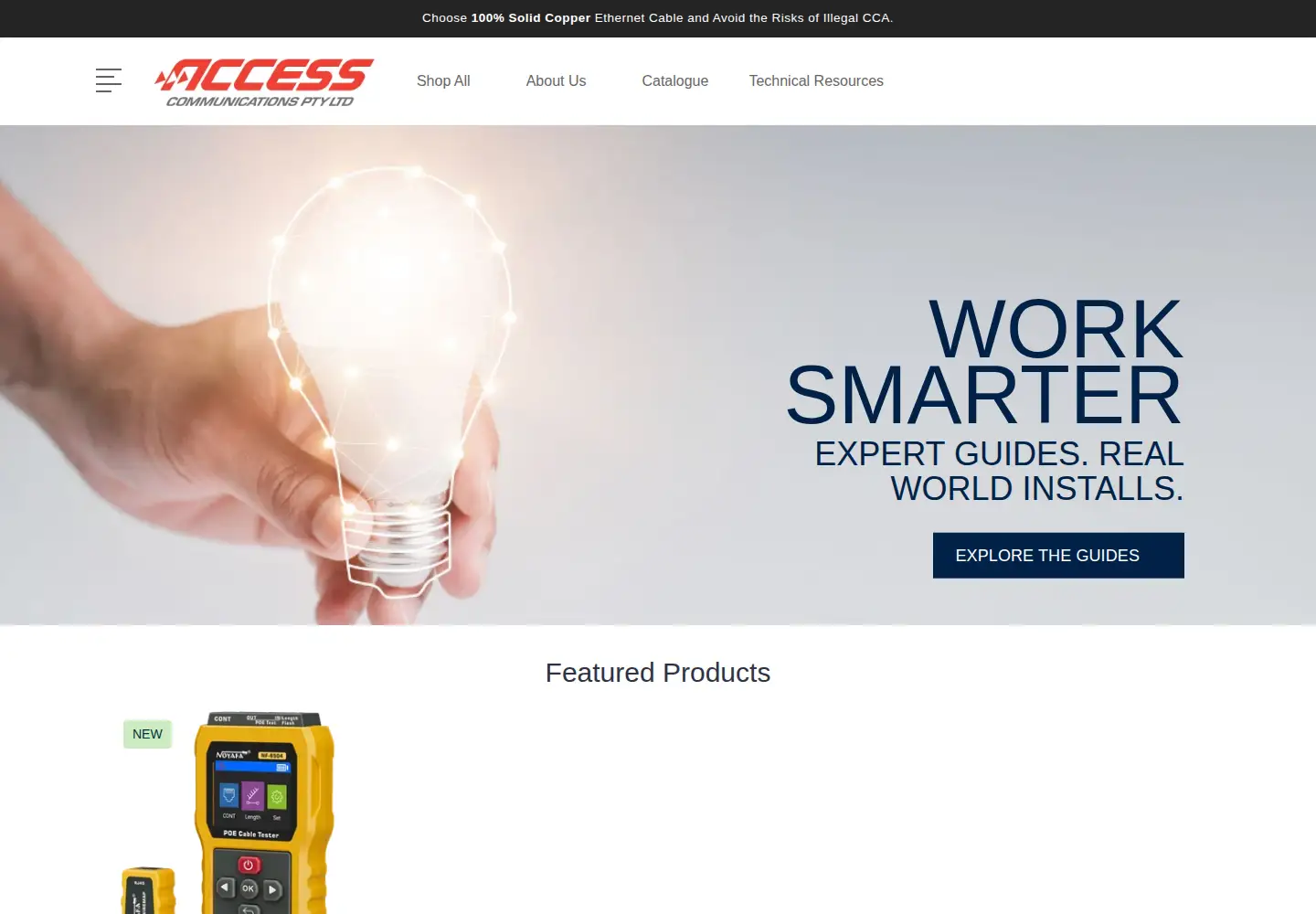 Captured homepage of accesscomms.com.au in the current scan