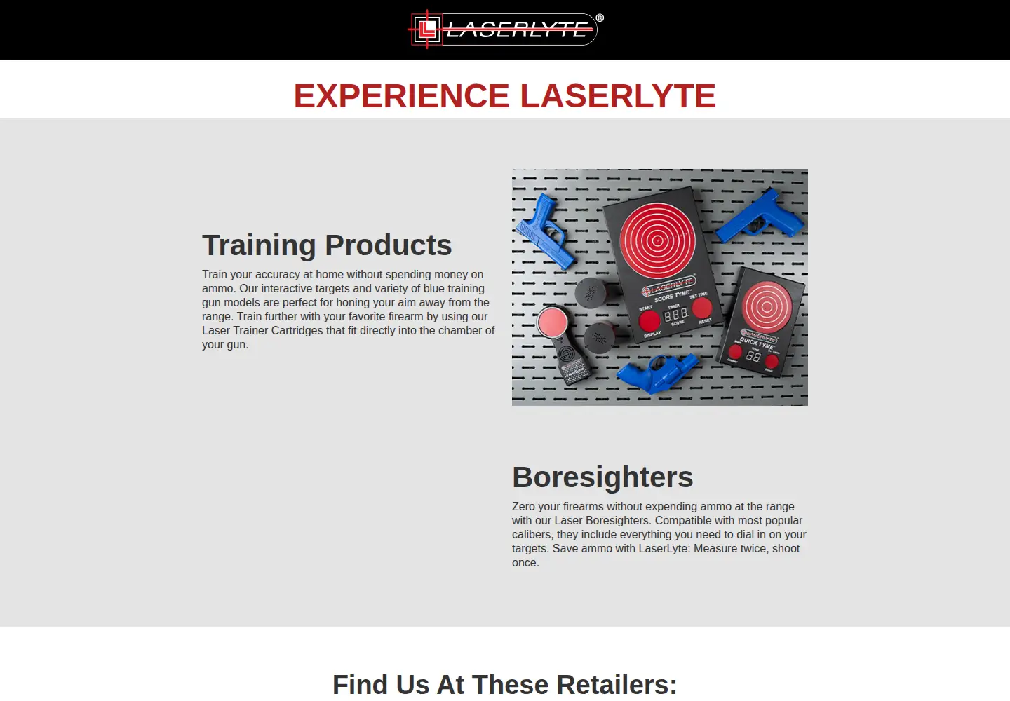 Captured homepage of laserlyte.com in the current scan
