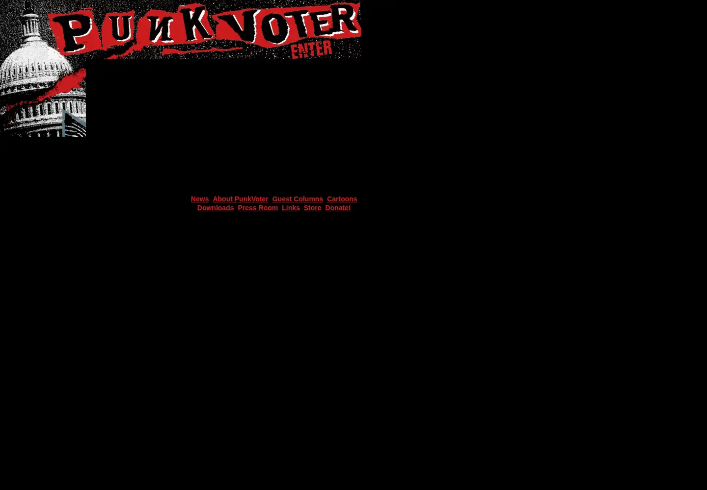 Screenshot of punkvoter.com