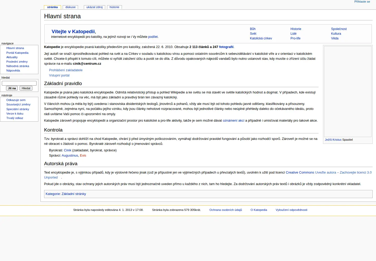Screenshot of katopedia.cz